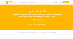 Desktop Screenshot of meetanelectrician.com