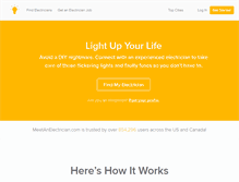 Tablet Screenshot of meetanelectrician.com